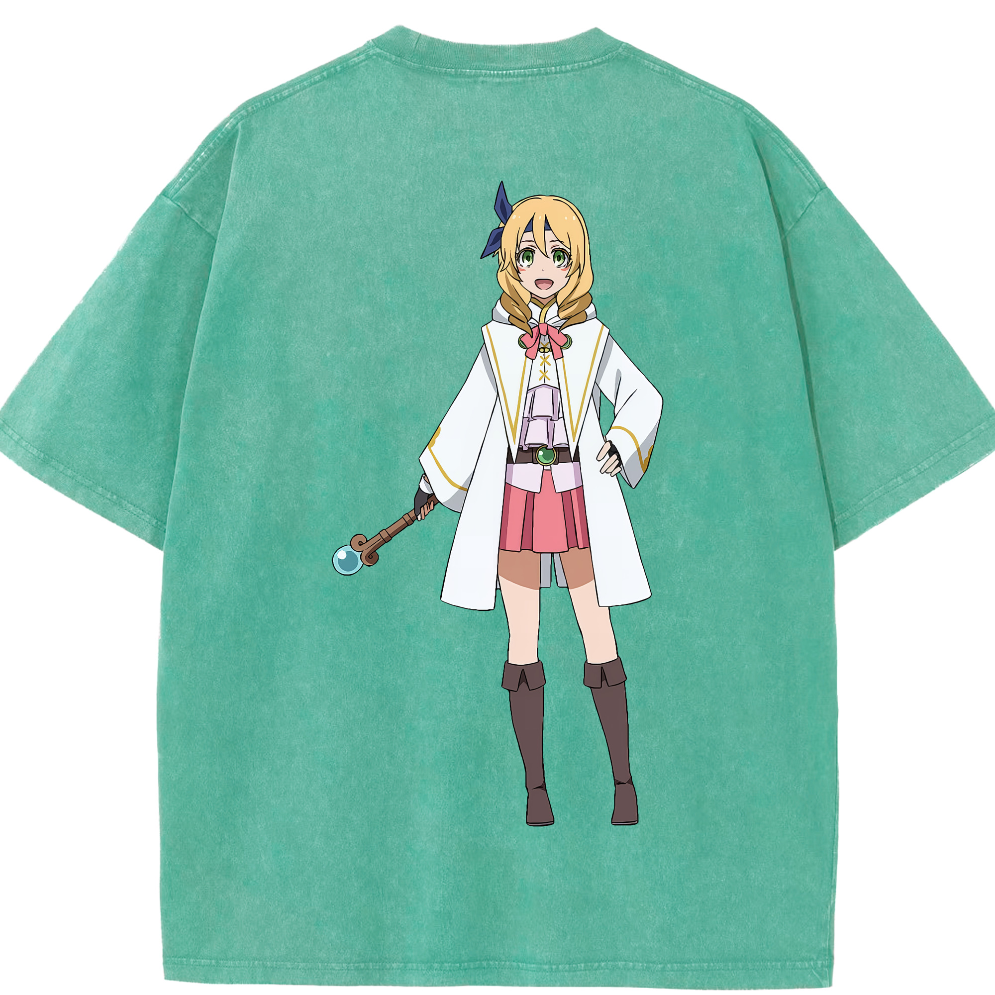 （画像用） 転スラ Regarding Reincarnated to Slime 綿100% ヴィンテージ風 半袖Tシャツ（背面プリント）